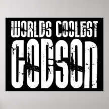 Baptism Christening Parties  Worlds Coolest Godson Poster