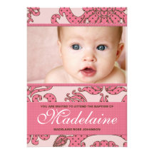 Baptism Invitation for Baby Girl