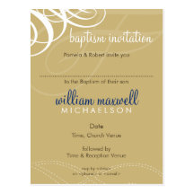 BAPTISM INVITE :: designer vogue 7 Post Cards