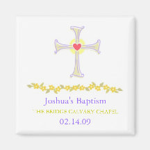 Baptism Magnet , Cross design