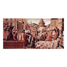 Baptism Of Believers By St George By Carpaccio Picture Card