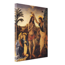Baptism of Christ by Andrea Del Verrocchio Canvas Print