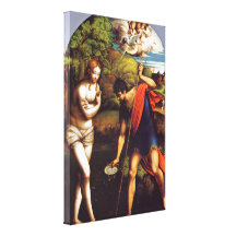 Baptism of Christ by Parmaiggani Stretched Canvas Print