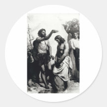 Baptism of Christ. circa 1879 Round Stickers