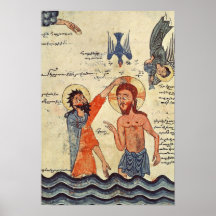 Baptism of Christ, from a Gospel Posters