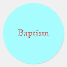 Baptism Round Sticker