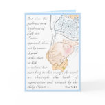 Baptism Titus 3: 4-5  bath of regeneration Greeting Cards