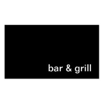 Bar and Grill Business Card