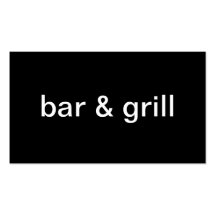 Bar and Grill Business Card