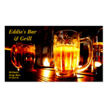 bar and grill business card