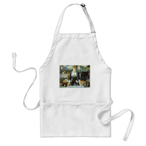 Bar at the Folies-Bergere, Manet, Vintage Fine Art Apron