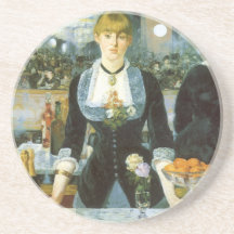 Bar at the Folies-Bergere, Manet, Vintage Fine Art Coaster