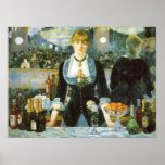 Bar at the Folies-Bergere, Manet, Vintage Fine Art Poster
