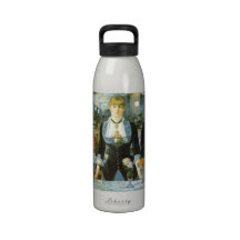Bar at the Folies-Bergere, Manet, Vintage Fine Art Reusable Water Bottles