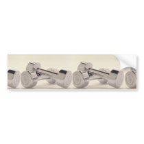 Bar bells for fitness workout bumper sticker