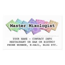 Bar Business Cards - Master Mixologist