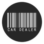 BAR CAR DEALER DARK ROUND STICKERS