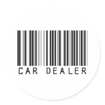 BAR CAR DEALER LIGHT ROUND STICKERS