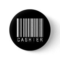 BAR CASHIER DARK PINBACK BUTTONS