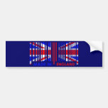 Bar Code Flag Colours ENGLAND Dark Design Bumper Stickers