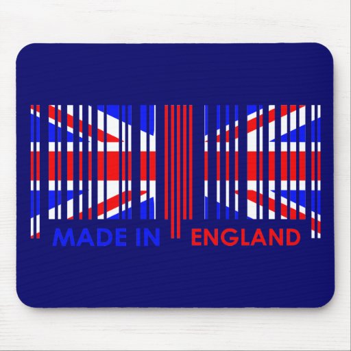 Bar Code Flag Colours ENGLAND Dark Design Mousepad