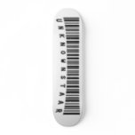 Bar code custom skate board