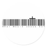Bar Code WWJD Round Sticker