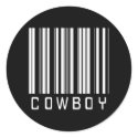 BAR COWBOY DARK stickers