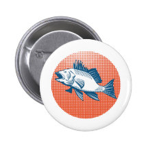 Bar de mer rétro badges avec agrafe
