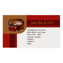 Bar & Grill Business Card Templates