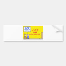 bar kids drink free bumper sticker