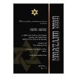 Bar Mitzvah/black/gold Personalized Announcements