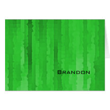 Bar Mitzvah Green  Streaks Note Card
