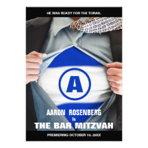 Bar Mitzvah Hero Invitation