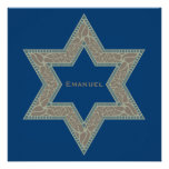 Bar Mitzvah Invitation Emanuel Star David Gold