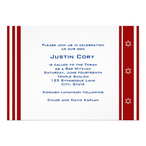 Bar Mitzvah Invitation Sports Phillies Baseball