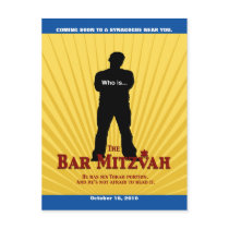 Bar Mitzvah Movie Star Save the Date Postcard