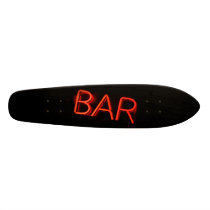 Bar Neon Sign Skateboard Oldschool