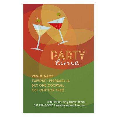 Bar / Pub / Club Cocktail Party flyer by BluePlanet