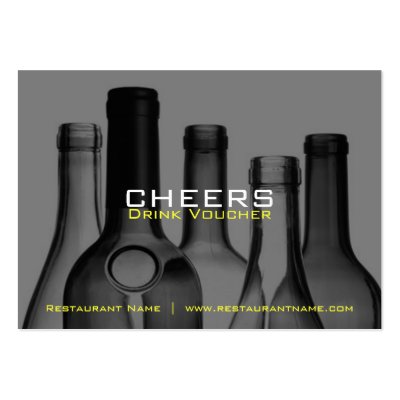 Bar & Restaurant Drink Vouchers and Coupons Business Card Templates by EnduringMoments