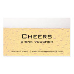 Bar, Restaurant or Brewery Drink Vouchers Business Card Templates