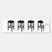 bar stools bumper sticker
