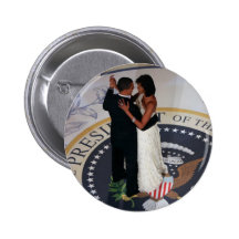Barack and Michelle Obama dancing Inaugural Ball Pin