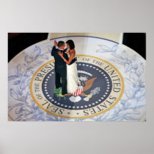 Barack and Michelle Obama dancing Inaugural Ball Print