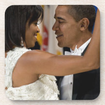 Barack and Michelle Obama Drink Coasters