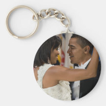 Barack and Michelle Obama Key Chains
