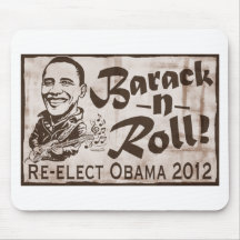 Barack and Roll Obama 2012 Gear Mouse Pads
