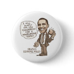 Barack Hamburger Eating  Anti-Obama Gear Pinback Buttons