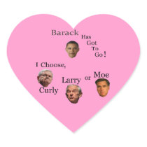 Barack has to go choose Curly Larry or Moe Stickers