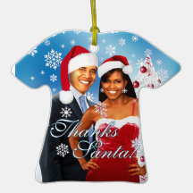 Barack & Michelle Obama Christmas Ornament